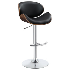 Harris Adjustable Bar Stool Black and Chrome Half Price Furniture