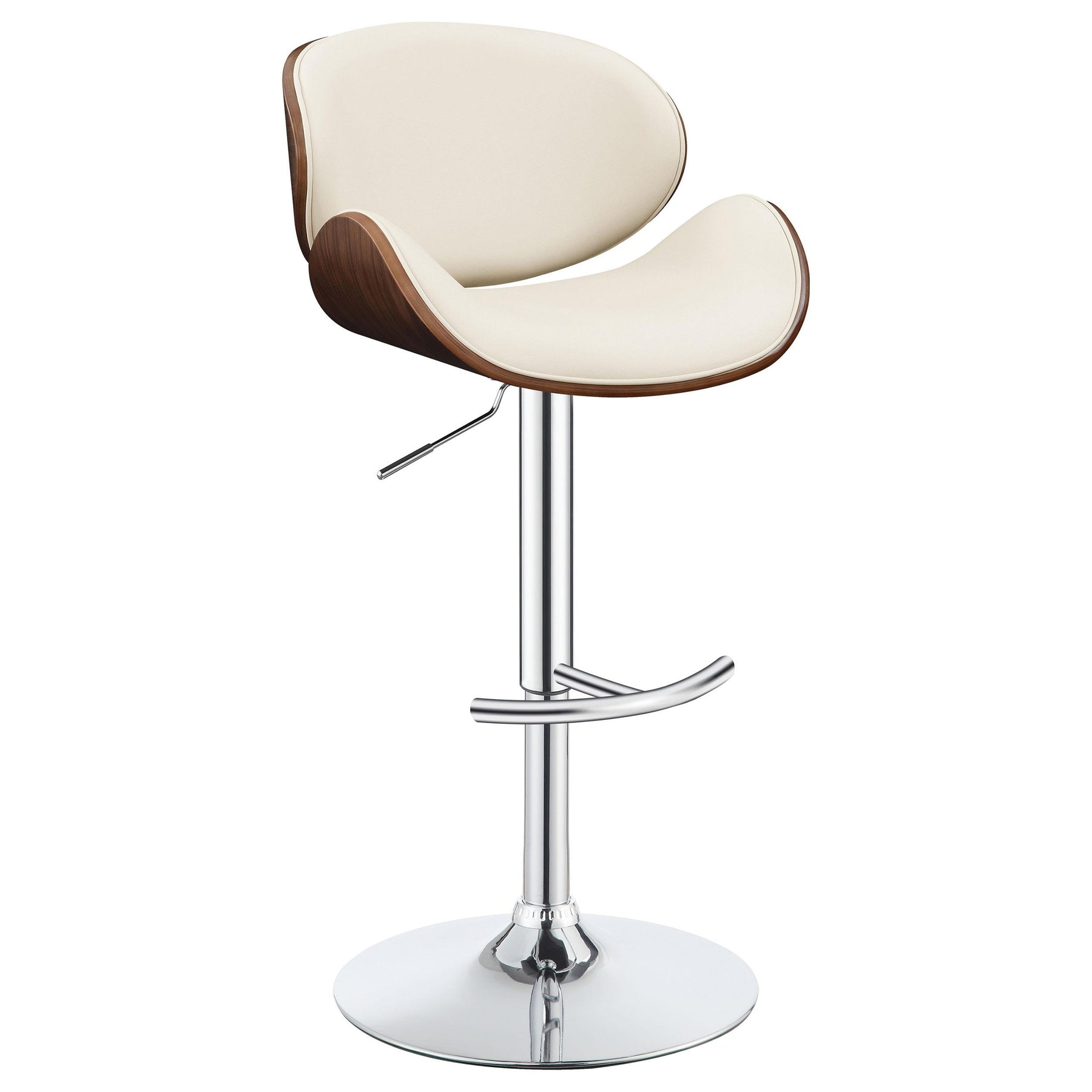 Harris Adjustable Bar Stool Ecru and Chrome Half Price Furniture