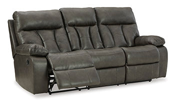 Willamen Reclining Sofa with Drop Down Table - Half Price Furniture