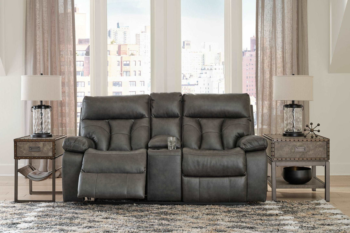 Willamen Reclining Loveseat with Console - Half Price Furniture