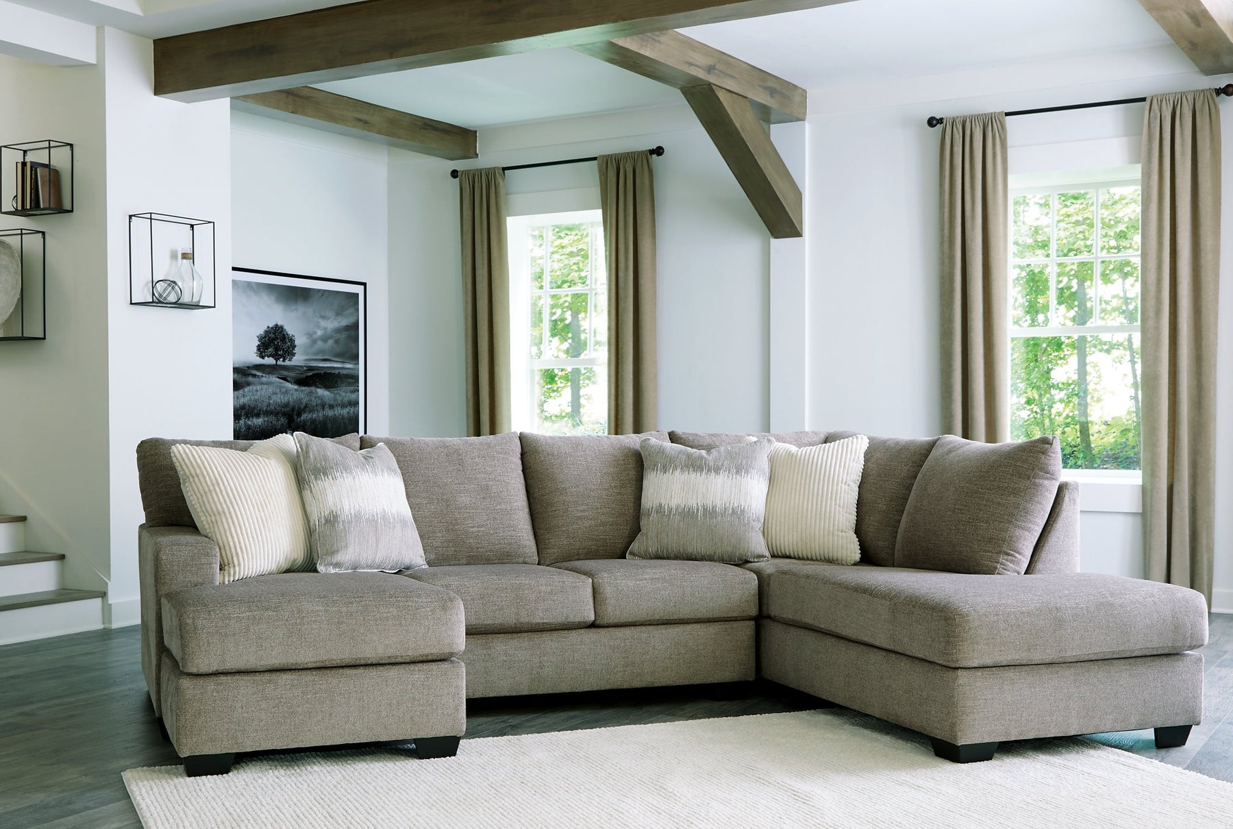 Creswell 2-Piece Sectional with Chaise - Half Price Furniture