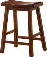 Durant Wooden Counter Height Stools Chestnut (Set of 2) Half Price Furniture