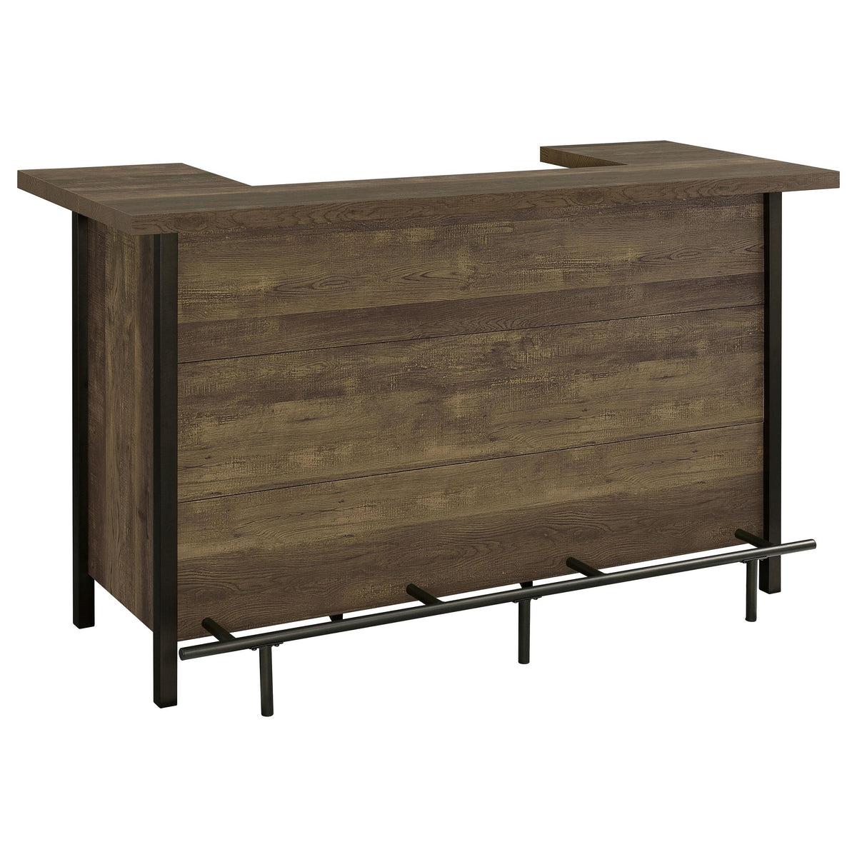 Bellemore Rectangular Storage Bar Unit Rustic Oak  Half Price Furniture