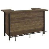 Bellemore Rectangular Storage Bar Unit Rustic Oak Half Price Furniture