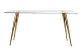 Gilman Rectangle Glass Top Dining Table Half Price Furniture