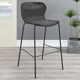 Mckinley Upholstered Bar Stools with Footrest (Set of 2) Brown and Sandy Black Half Price Furniture