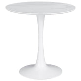 Arkell 30-inch Round Pedestal Dining Table White Half Price Furniture