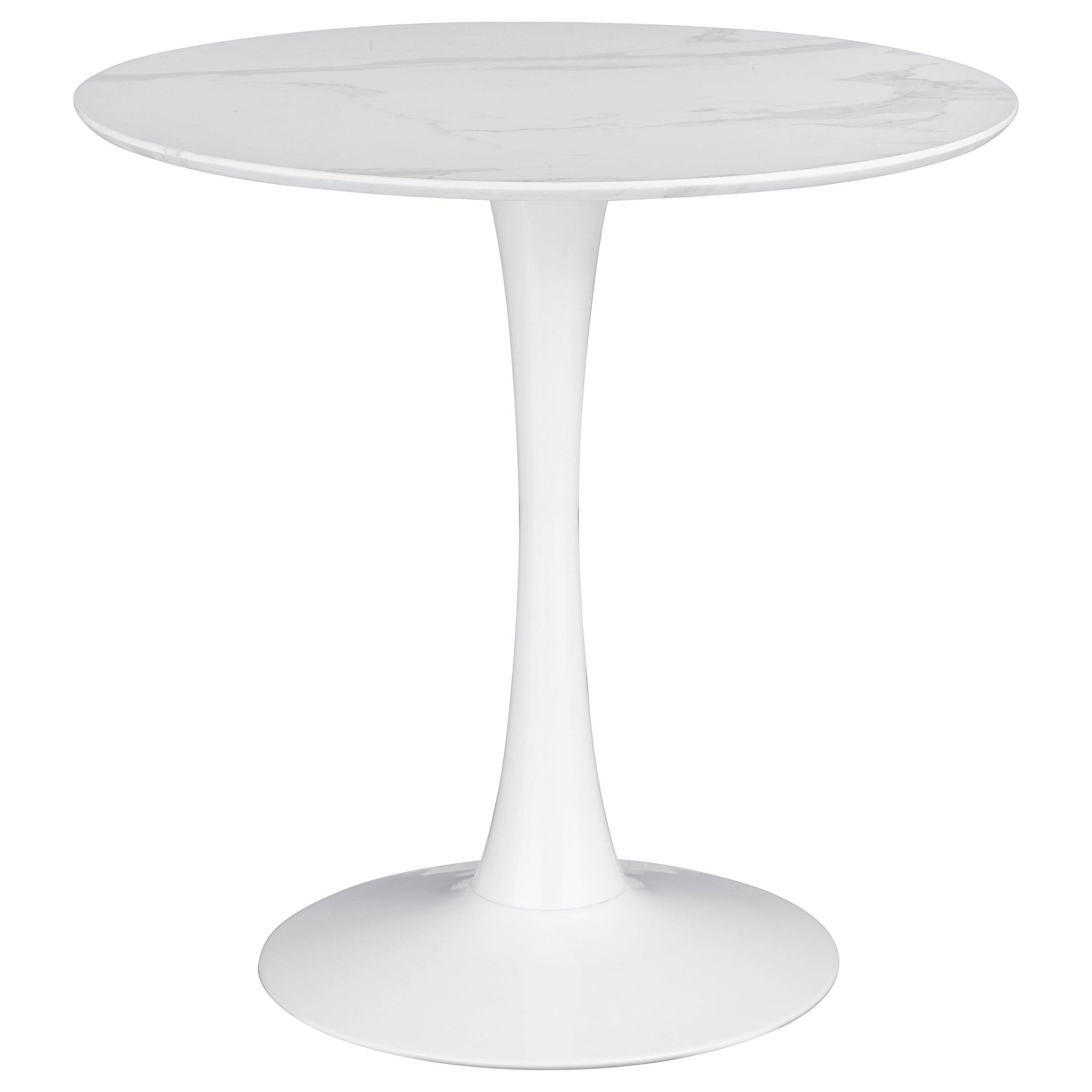 Arkell 30-inch Round Pedestal Dining Table White  Half Price Furniture