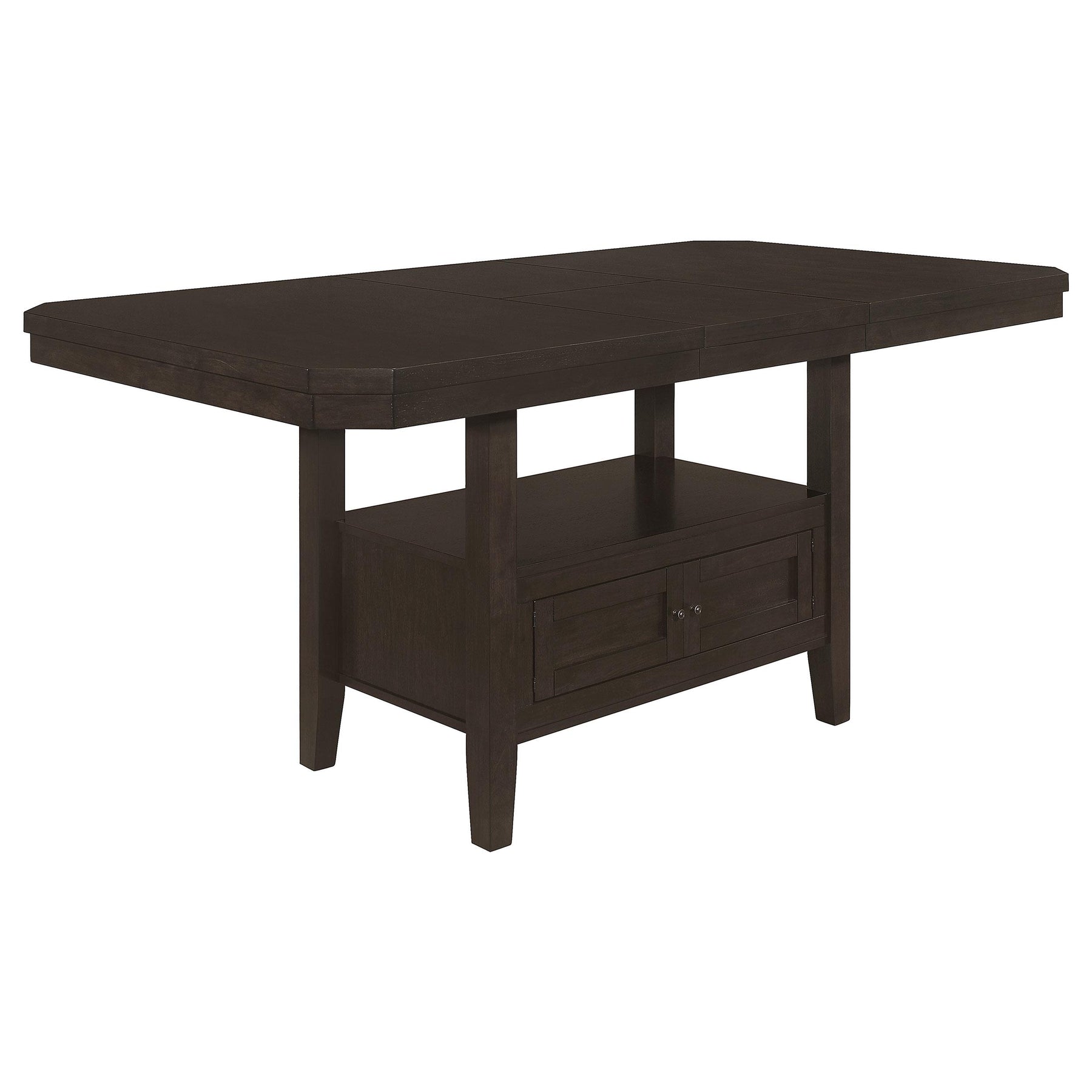 Prentiss Rectangular Counter Height Table with Butterfly Leaf Cappuccino Half Price Furniture