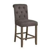 Balboa Tufted Back Counter Height Stools Grey and Rustic Brown (Set of 2) Half Price Furniture