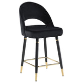 Lindsey Arched Back Upholstered Counter Height Stools Black (Set of 2) Half Price Furniture