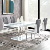 Brooklyn 5-piece Dining Set White and Chrome Half Price Furniture