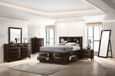 Phoenix Bedroom Set with Bookcase Headboard Deep Cappuccino Half Price Furniture