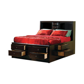 Phoenix 10-drawer Queen Bed Deep Cappuccino Half Price Furniture