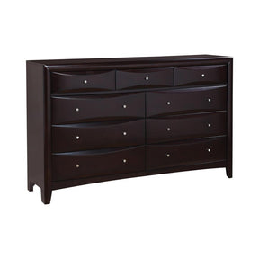 Phoenix 9-drawer Dresser Deep Cappuccino Half Price Furniture