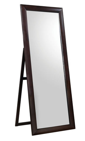 Phoenix Rectangular Standing Floor Mirror Black Half Price Furniture