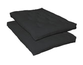 7.5" Deluxe Innerspring Futon Pad Black  Half Price Furniture
