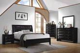 Briana Panel Bedroom Set with Sleigh Headboard Black Half Price Furniture