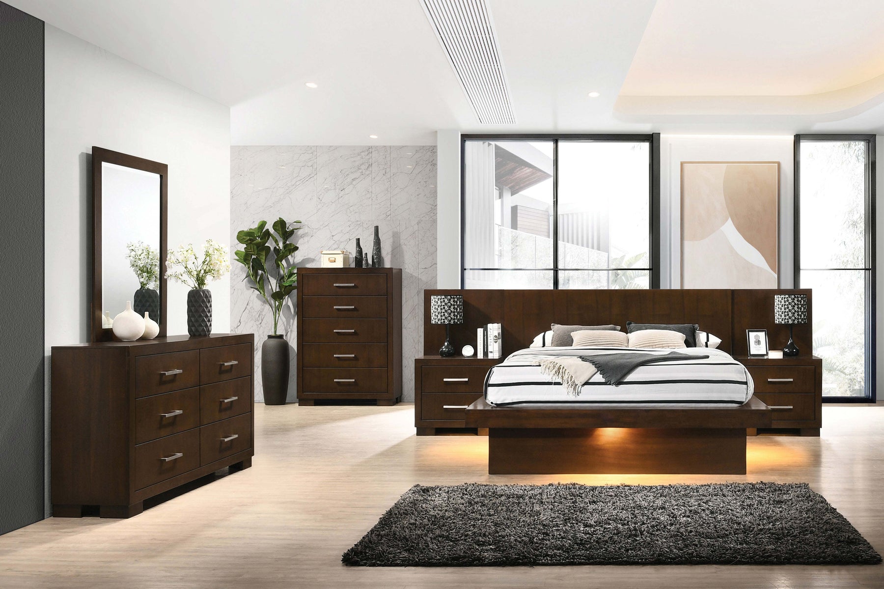 Jessica Bedroom Set with Nightstand Panels - Half Price Furniture