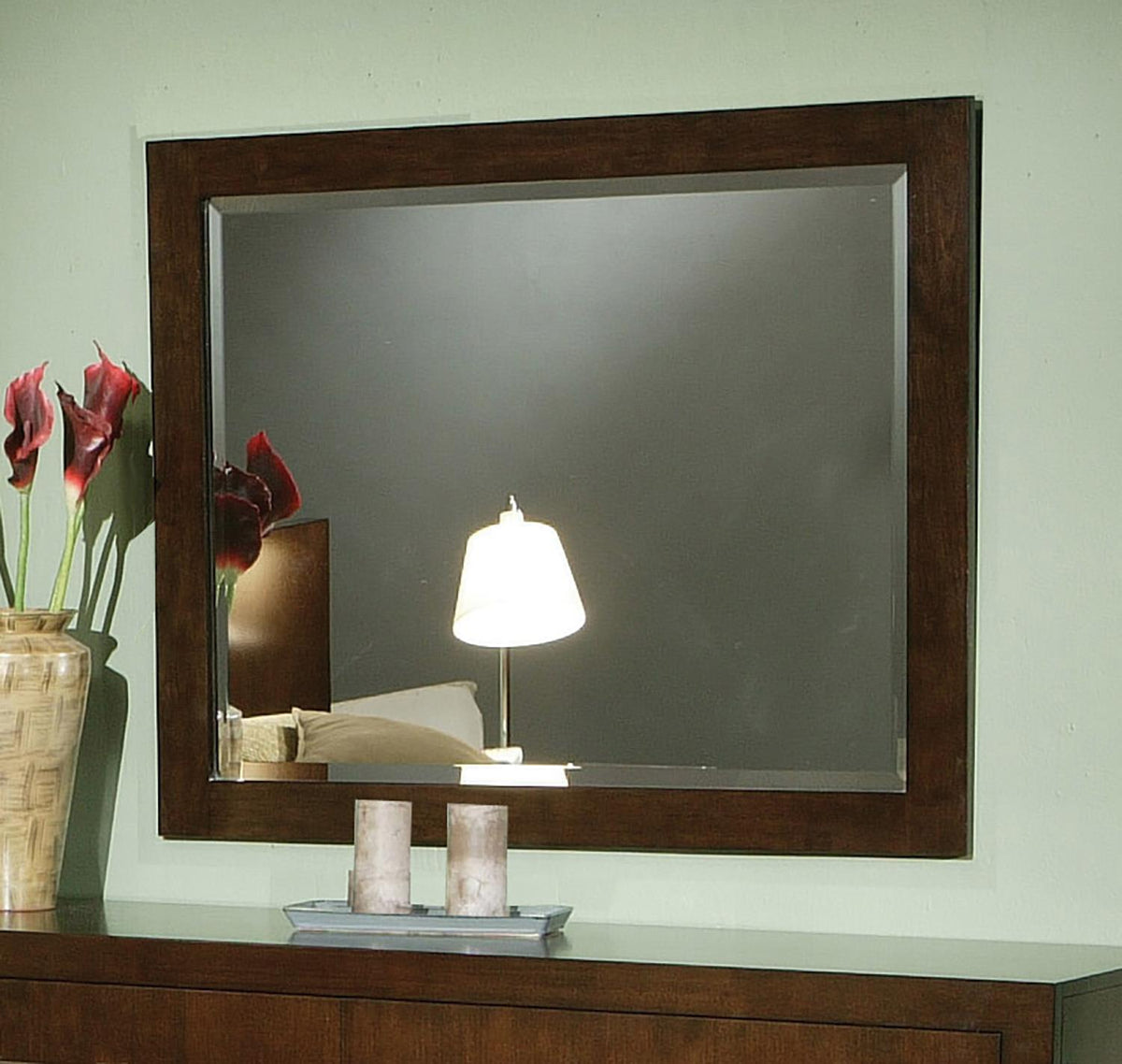 Jessica Rectangular Wall Dresser Mirror Cappuccino  Half Price Furniture