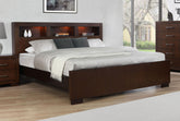 Jessica Queen Bed with Storage Headboard Cappuccino Half Price Furniture