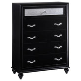 Barzini 5-drawer Rectangular Chest Black  Half Price Furniture