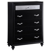 Barzini 5-drawer Rectangular Chest Black Half Price Furniture