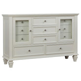 Sandy Beach 11-drawer Rectangular Dresser Cream White Half Price Furniture