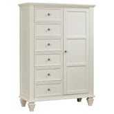 Sandy Beach 8-drawer Door Chest Storage Cream White  Half Price Furniture