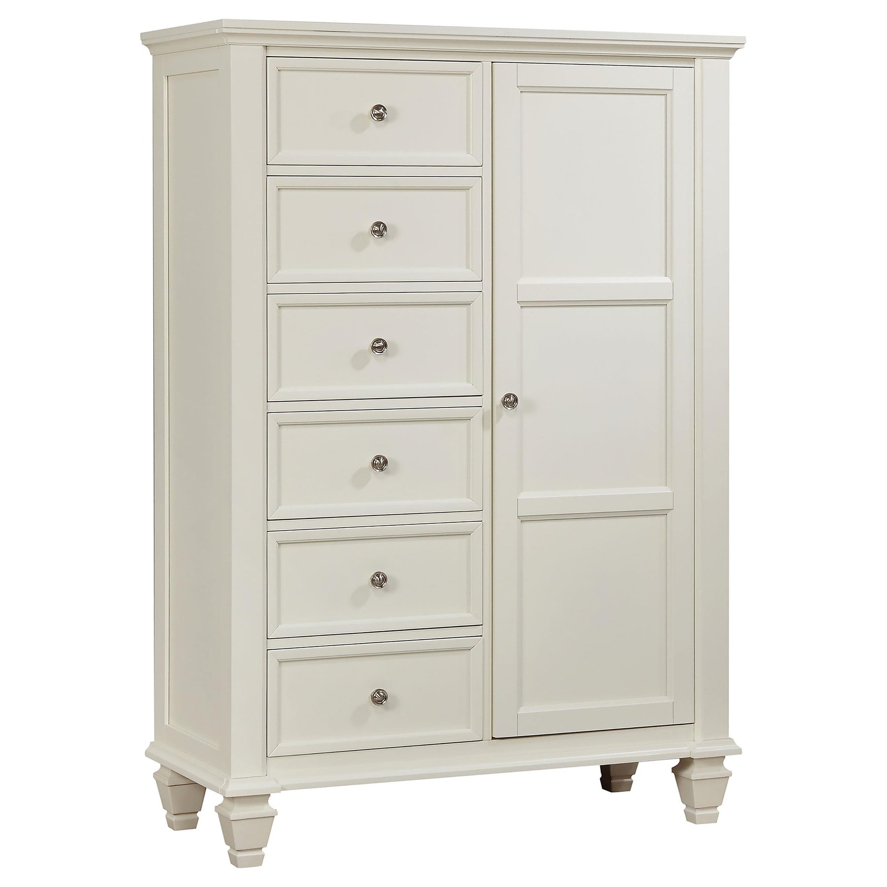 Sandy Beach 8-drawer Door Chest Storage Cream White Half Price Furniture