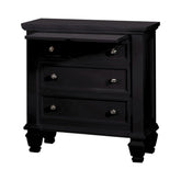 Sandy Beach 3-drawer Nightstand Black Half Price Furniture