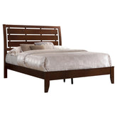 Serenity Full Panel Bed with Cut-out Headboard Rich Merlot  Half Price Furniture