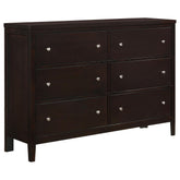 Carlton 6-drawer Rectangular Dresser Cappuccino Half Price Furniture