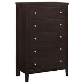 Carlton 5-drawer Rectangular Chest Cappuccino Half Price Furniture