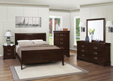 Louis Philippe Panel Bedroom Set with High Headboard Half Price Furniture