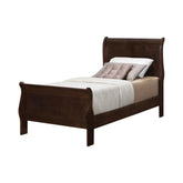 Louis Philippe Twin Panel Sleigh Bed Cappuccino Half Price Furniture