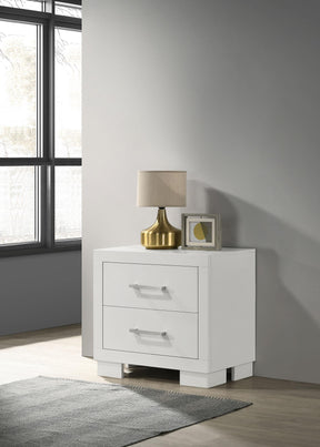 Jessica 2-drawer Nightstand White Half Price Furniture