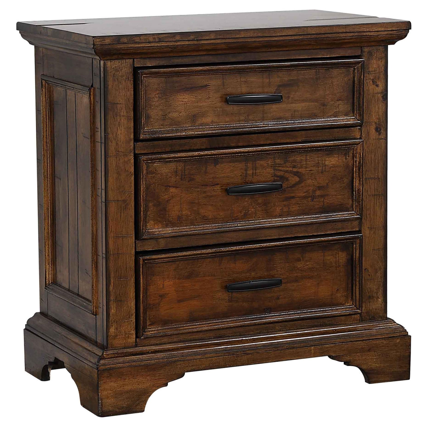 Elk Grove 3-drawer Nightstand Vintage Bourbon Half Price Furniture