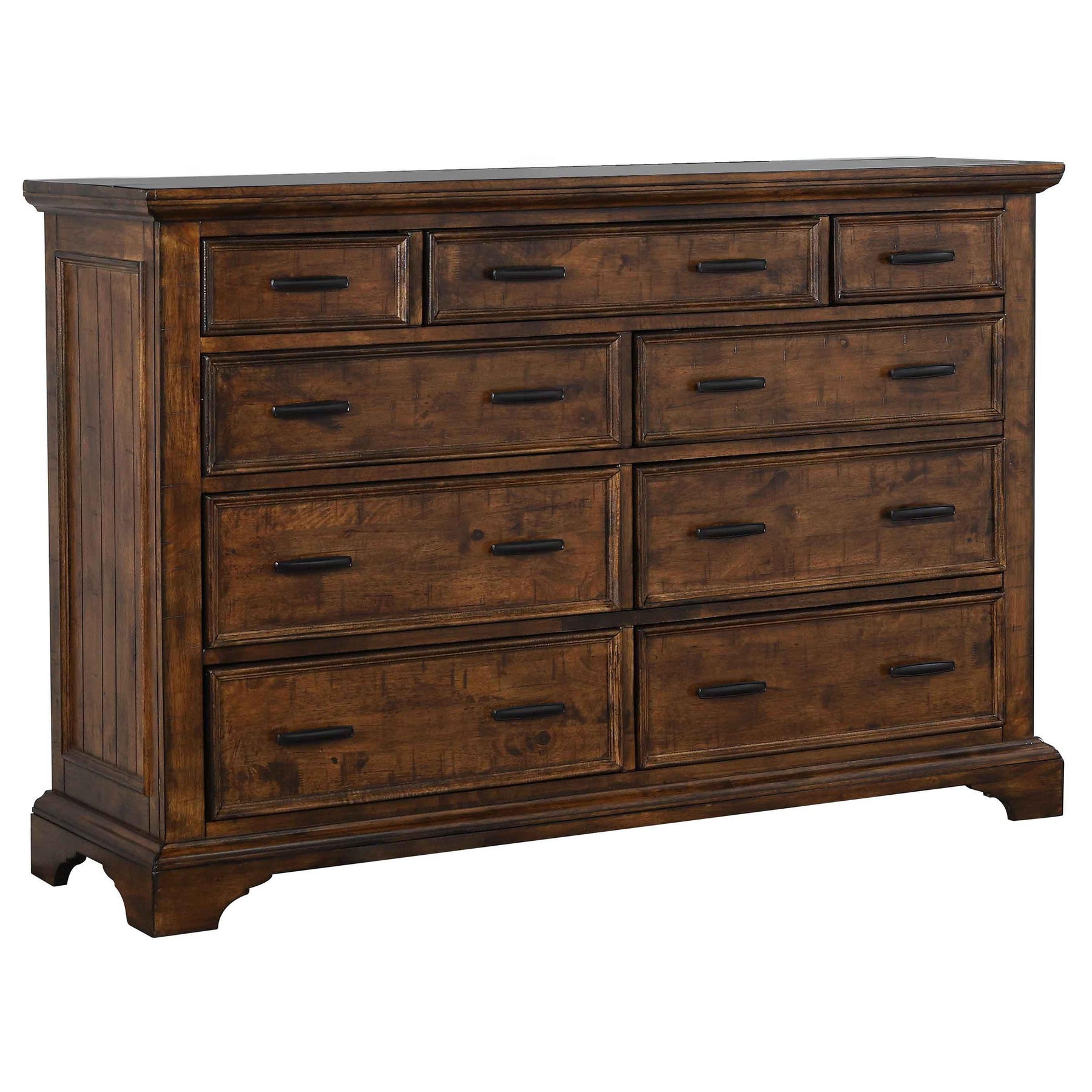 Elk Grove 9-drawer Dresser with Jewelry Tray Vintage Bourbon Half Price Furniture