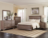 Kauffman Bedroom Set with High Straight Headboard Half Price Furniture