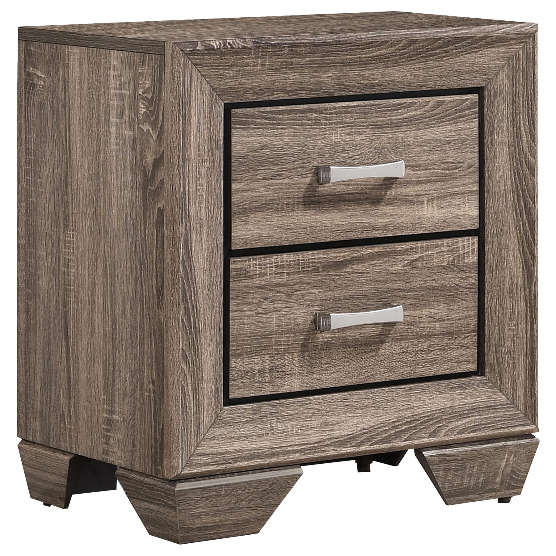 Kauffman 2-drawer Nightstand Washed Taupe Half Price Furniture