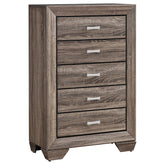 Kauffman 5-drawer Chest Washed Taupe Half Price Furniture