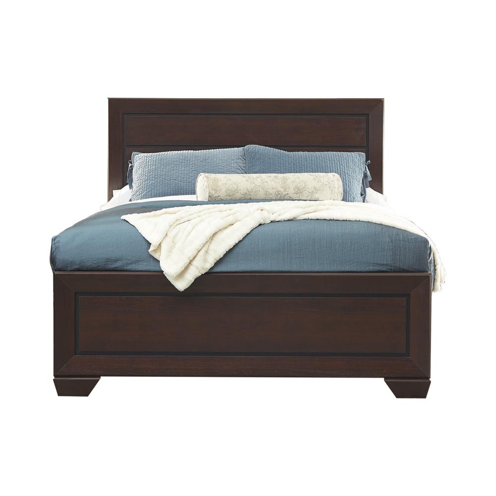 Kauffman Queen Panel Bed Dark Cocoa Half Price Furniture