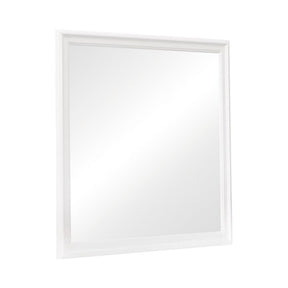 Louis Philippe Beveled Edge Square Dresser Mirror White Half Price Furniture