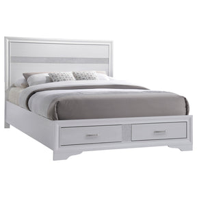 Miranda Eastern King 2-drawer Storage Bed White Half Price Furniture