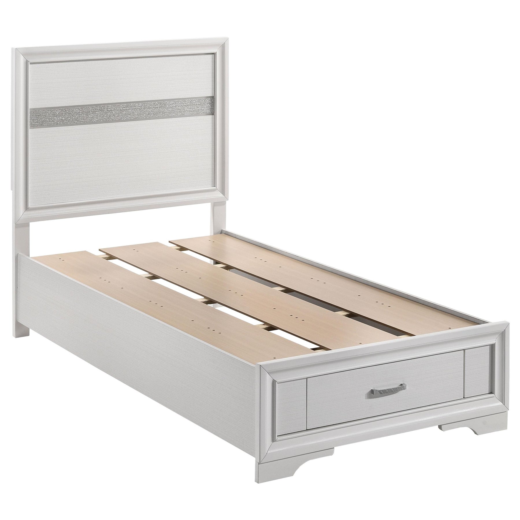 Miranda Twin Storage Bed White Half Price Furniture