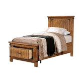 Brenner Twin Storage Bed Rustic Honey  Half Price Furniture