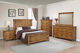 Brenner 4-Piece Panel Bedroom Set Rustic Honey Full Half Price Furniture