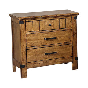 Brenner 3-drawer Night Stand Rustic Honey Half Price Furniture