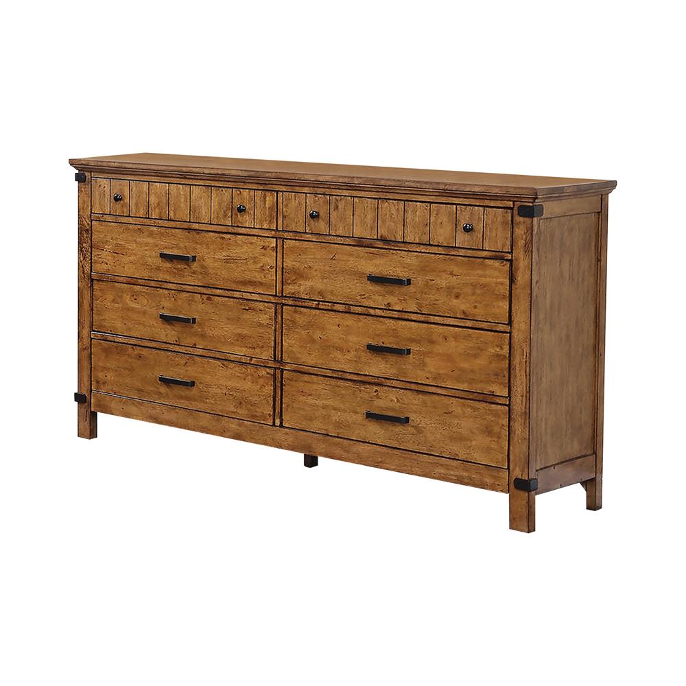 Brenner 8-drawer Dresser Rustic Honey Half Price Furniture